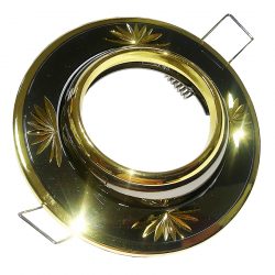 Світ.301A CF GU/G графіт/золото MR16 круг. поворот. АСКО