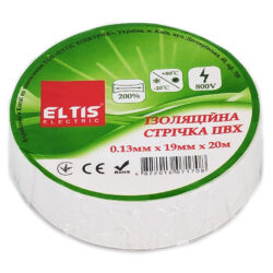 Ізоляційна стрічка 0,13мм х 19мм х 20м біла Eltis Electric